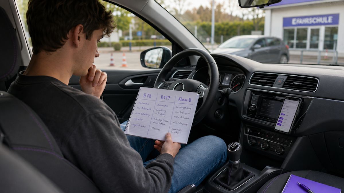 Automatik- oder Schaltführerschein? B78, B197 und Klasse B im Vergleich